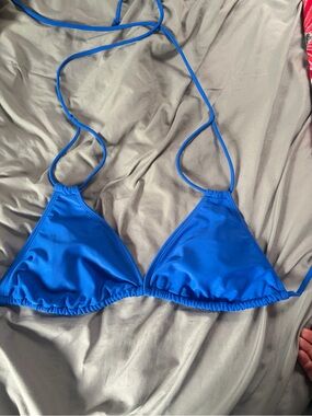 No Boundaries Royal Blue Triangle Bikini Top